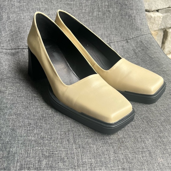 Vagabond Womens Edwina Square Toe Pumps Biscotti Size EU40 US9.5-10 3" Heel - Picture 2 of 8